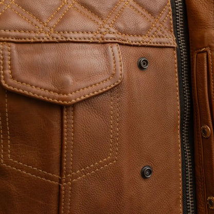Timber Men's motorcycle leather vest (limited edition) Men's Leather Vest Vests