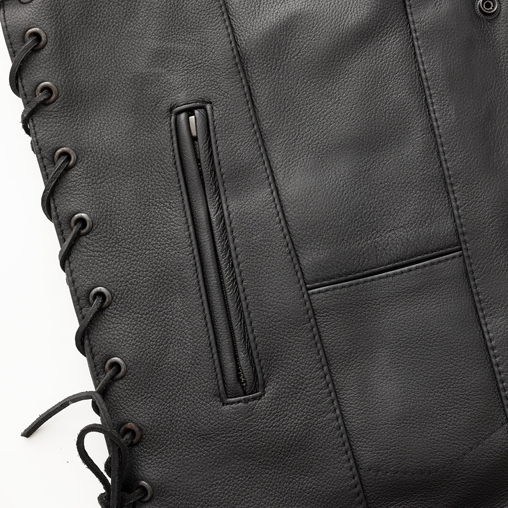 Top Biller Men's Motorcycle Western Style Leather Vest Men's Western Vest Vests