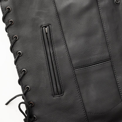 Top Biller Men's Motorcycle Western Style Leather Vest Men's Western Vest Vests