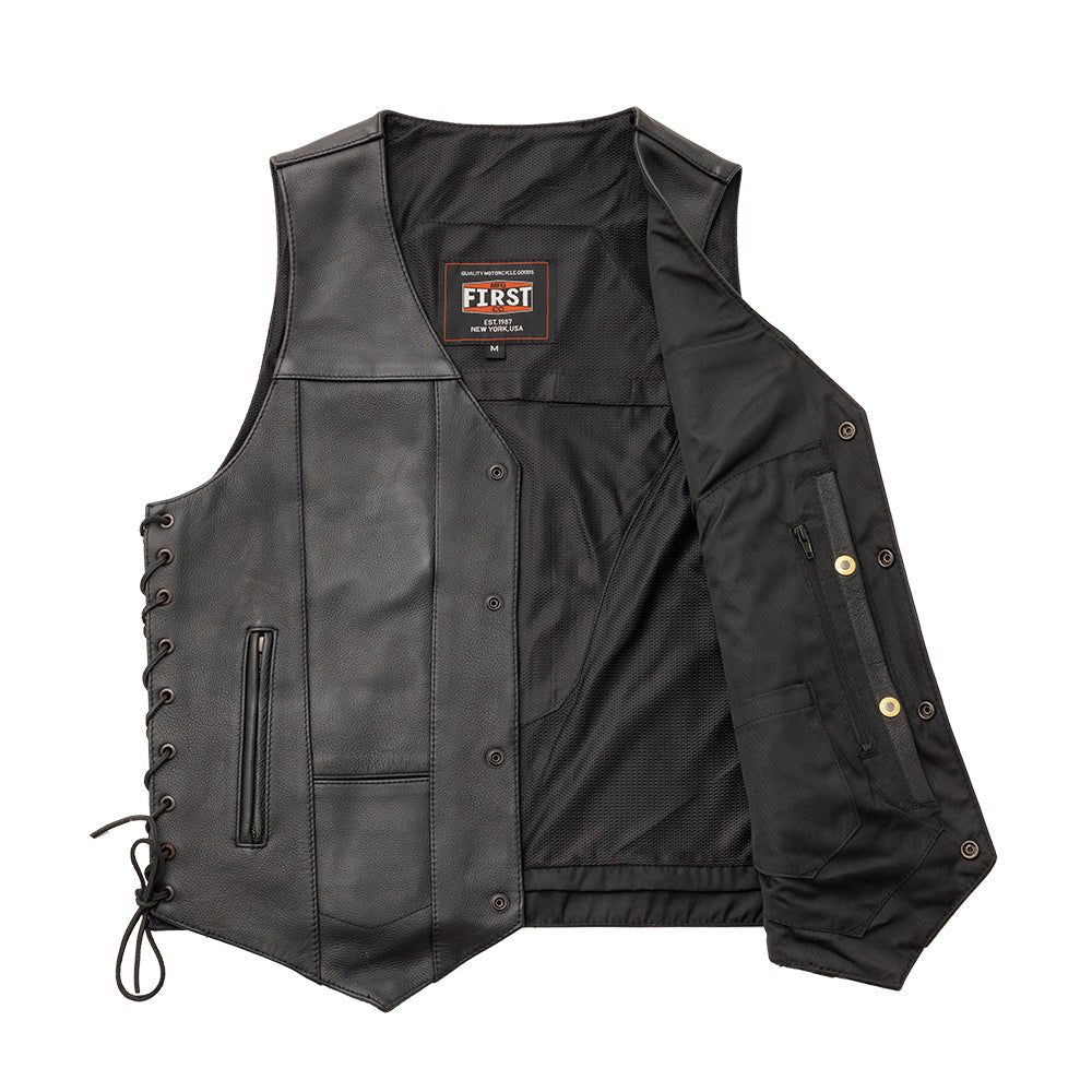 Top Biller Men's Motorcycle Western Style Leather Vest Men's Western Vest Vests