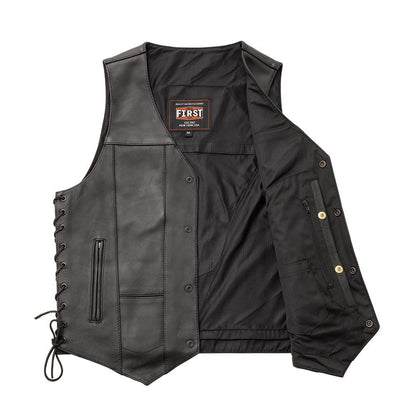 Top Biller Men's Motorcycle Western Style Leather Vest Men's Western Vest Vests