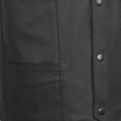 Top Shot Men's Motorcycle Western Style Leather Vest Men's Western Vest Vests