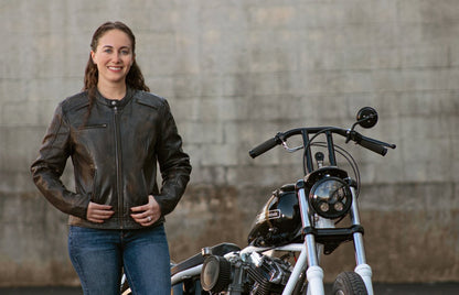 Trickster Womens Motorcycle Leather Jacket Women's Leather Jacket Jackets