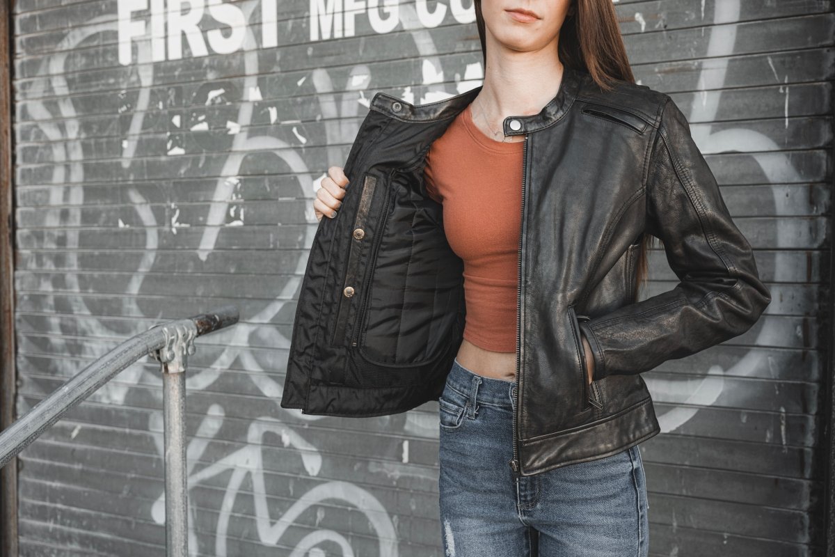 Trickster Womens Motorcycle Leather Jacket Women's Leather Jacket Jackets