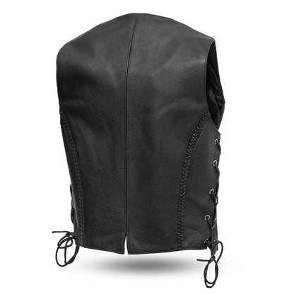 Trinity Women's Motorcycle Western Style Leather Vest Women's Leather Vest Vests