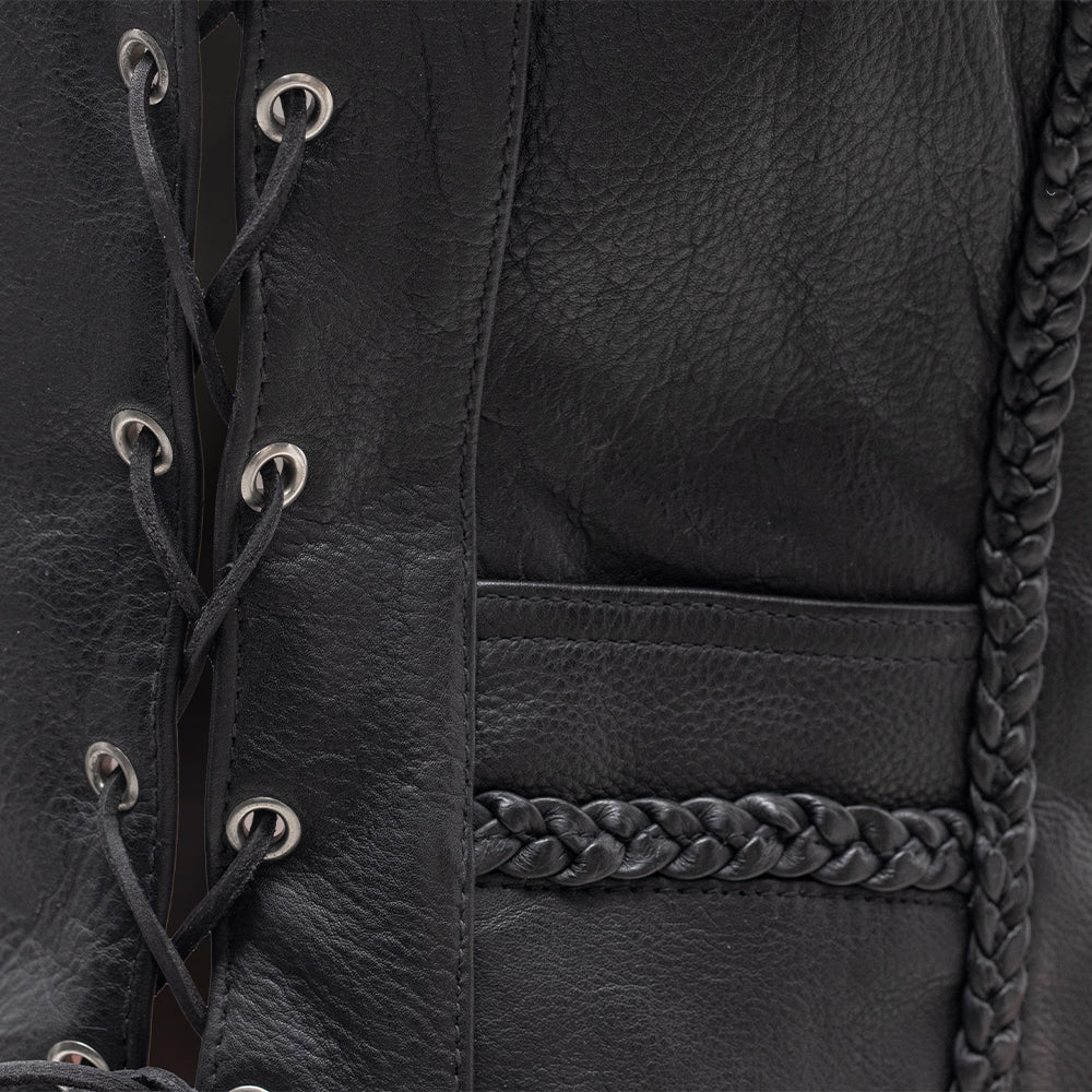 Trinity Women's Motorcycle Western Style Leather Vest Women's Leather Vest Vests