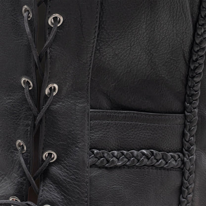 Trinity Women's Motorcycle Western Style Leather Vest Women's Leather Vest Vests