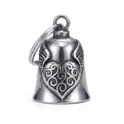 Motorcycle Accessory - Heart Wing Motorcycle Bell Pendant Heart Lucky