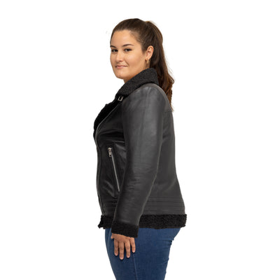 First Manufacturing Chelsea - Women's Leather Jacket, Black