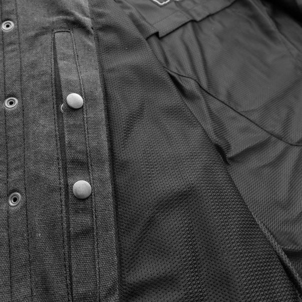 First Manufacturing The Moto Shirt - Men's Recycled Canvas, Charcoal