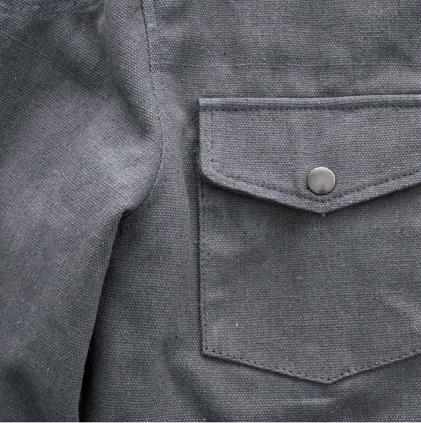 First Manufacturing The Moto Shirt - Men's  Recycled Canvas, Gray