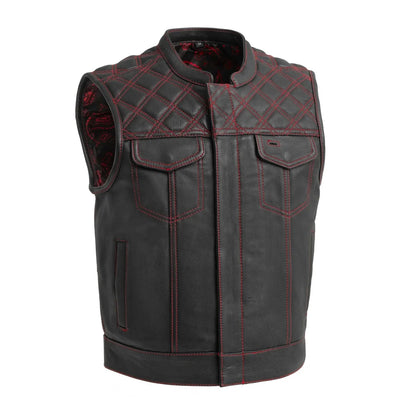Upside Men's Club Style Leather Vest Men's Leather Vest Vests