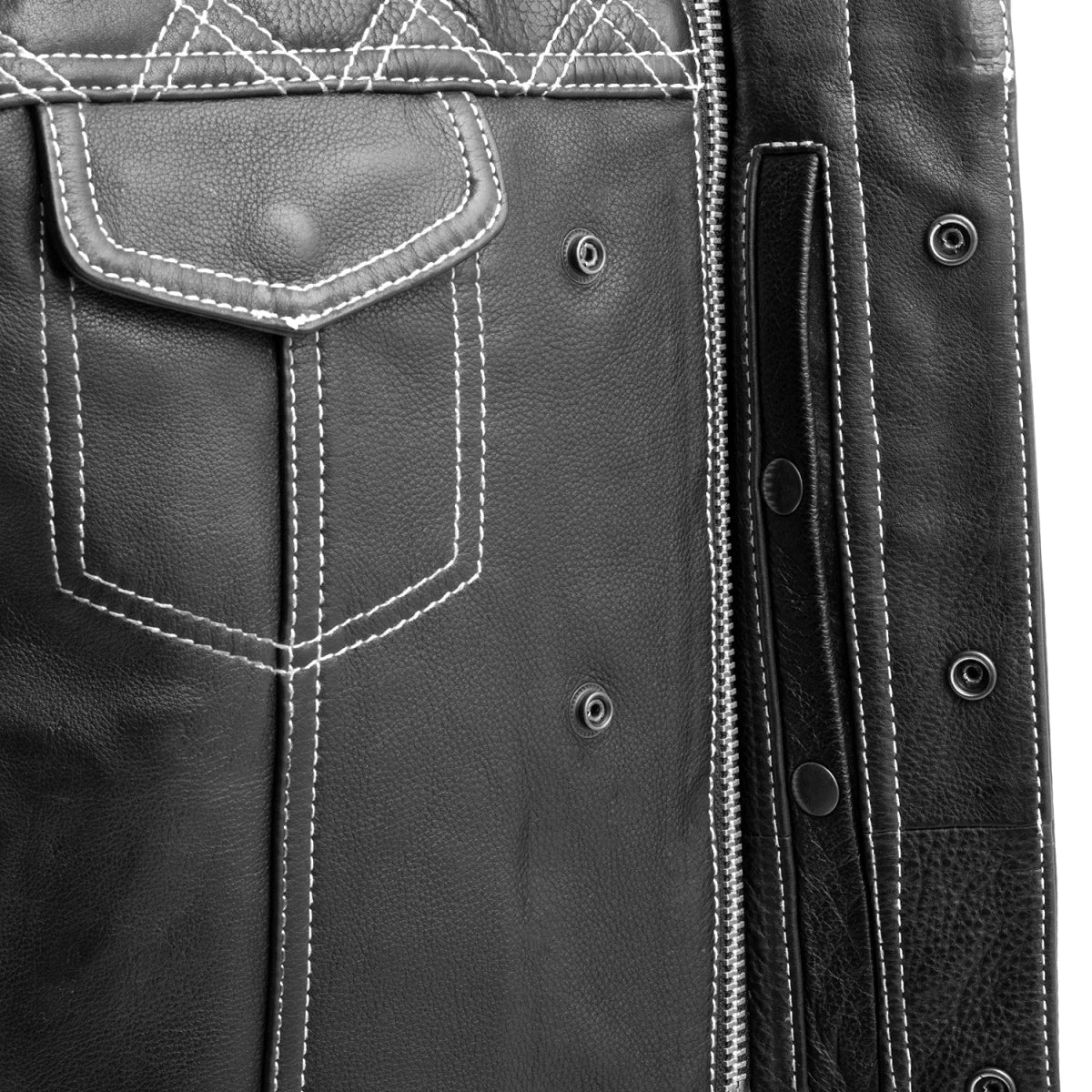 Upside Men's Club Style Leather Vest Men's Leather Vest Vests