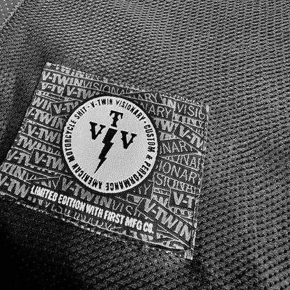 V-Twin Visionary Battleship Perforated Leather Vest Men's Perforated Leather Vest Vests