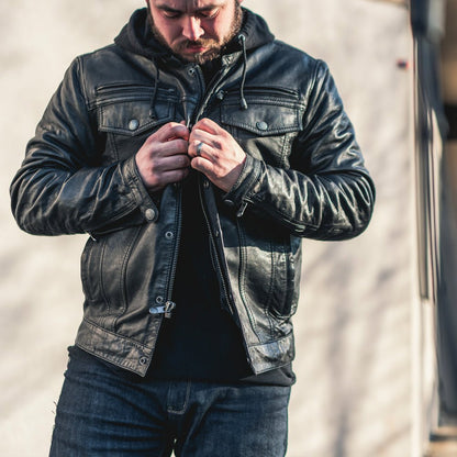 Vendetta Men's Motorcycle Leather Jacket Men's Leather Jacket Jackets