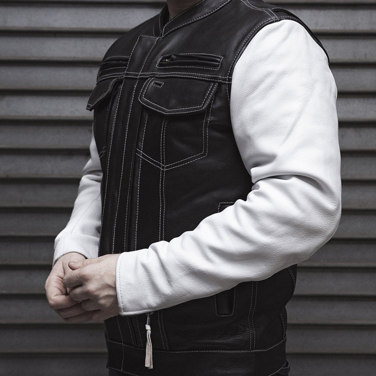 Vincent Men's Cafe Style Leather Jacket Men's Leather Jacket Jackets