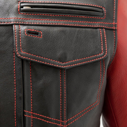 Vincent Men's Cafe Style Leather Jacket Men's Leather Jacket Jackets