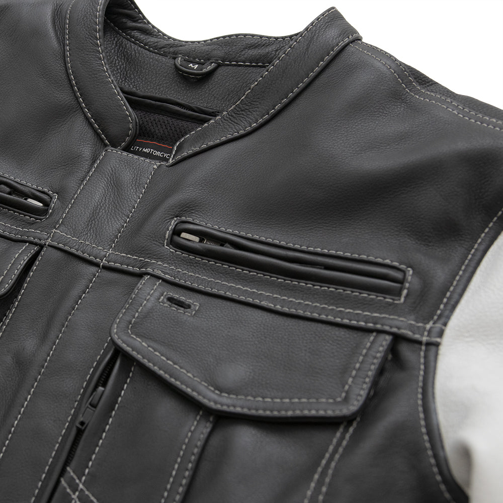 Vincent Men's Cafe Style Leather Jacket Men's Leather Jacket Jackets