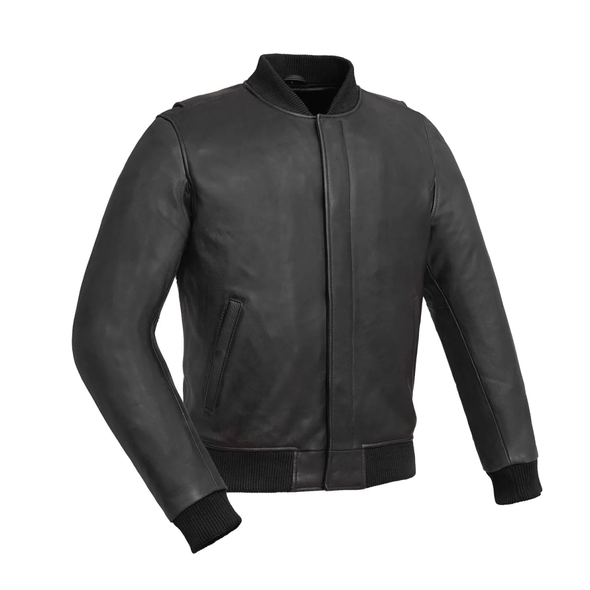 Willie Men's Motorcycle Leather Jacket Men's Leather Jacket Jackets Black Black S