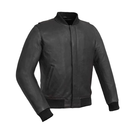 Willie Men's Motorcycle Leather Jacket Men's Leather Jacket Jackets Black Black S
