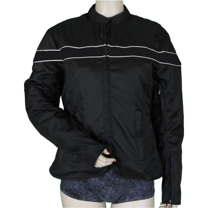 Women's Textile Color Stripe Jacket W/Reflective Piping