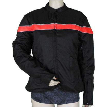 Women's Textile Color Stripe Jacket W/Reflective Piping