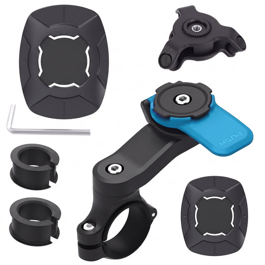 Motorcycle Phone Holder - Universal Handlebar Mount Phone Holder - Alu