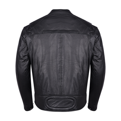 Vance Leather High Mileage Premium Men's Black Leather Jacket
