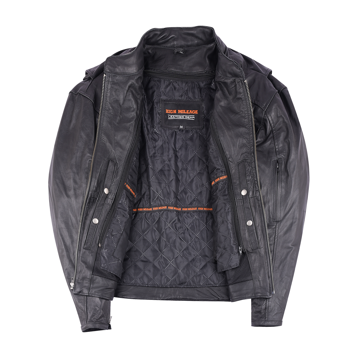 Vance Leather High Mileage Premium Men's Black Leather Jacket