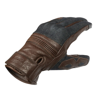 Vance Denim & Leather Gloves with Mobile Phone Touchscreen