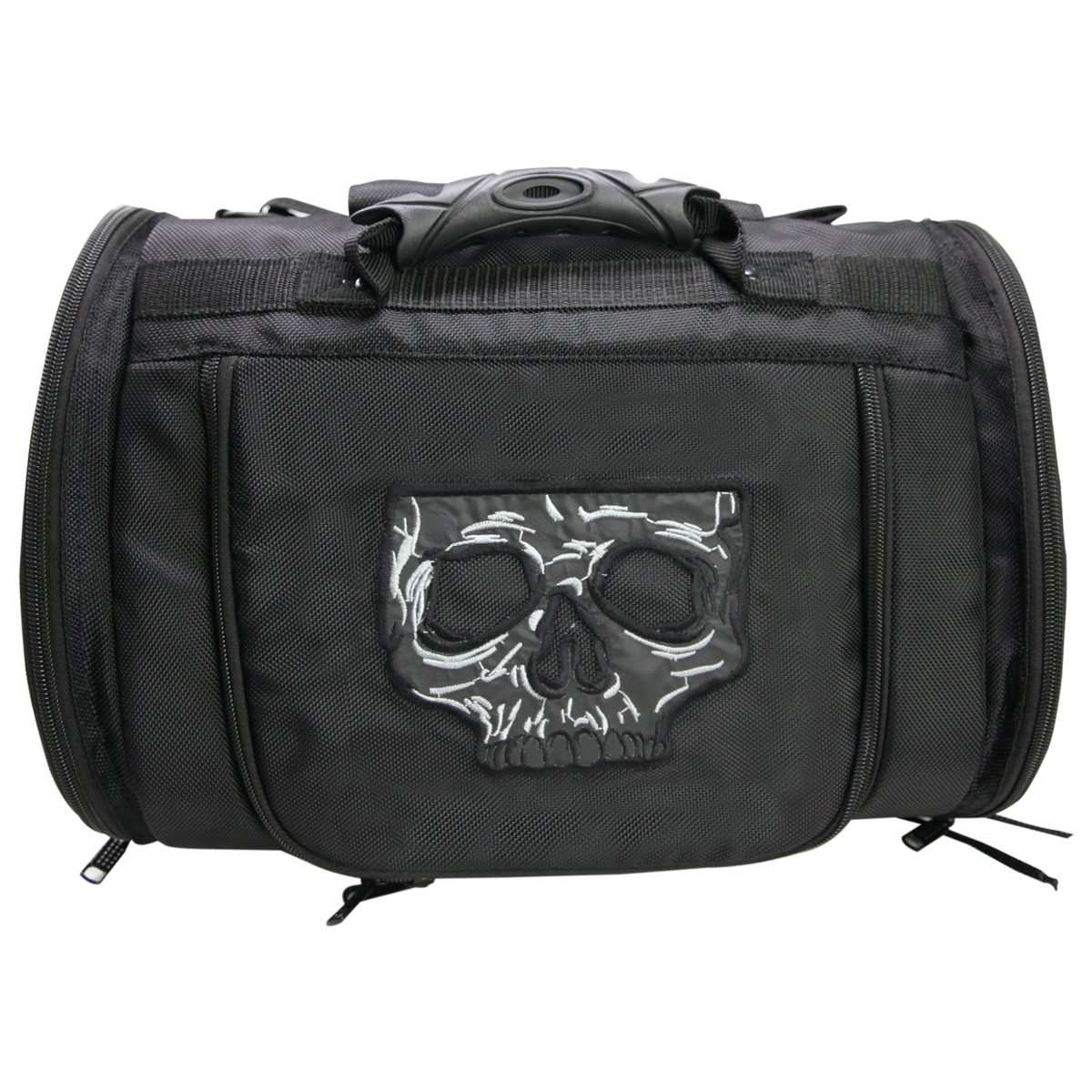 Vance Leather Medium Textile Trunk Bag with Skull Design