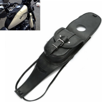 Retro Fuel Tank Bag, PU Leather, Black - American Legend Rider