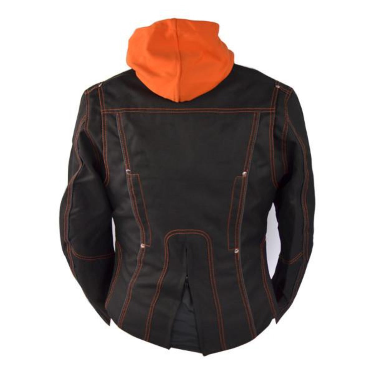 Vance Leather Ladies Textile Jacket Embroidery with Removable Hoodie