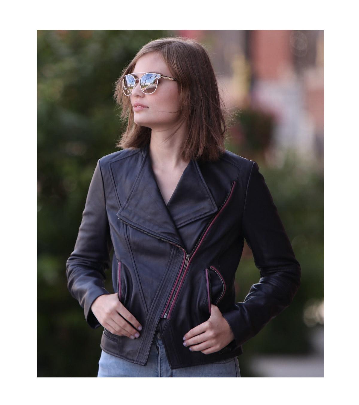 First Manufacturing Trish - Women's Lambskin Leather Jacket - American Legend Rider