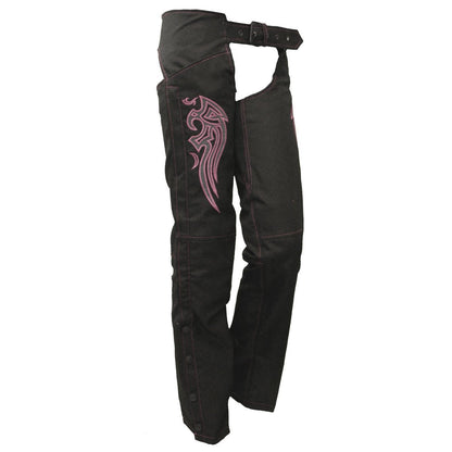 Vance Leather Women's Textile Chaps with Embroidery