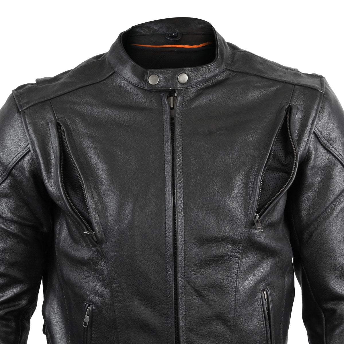 Vance Cowhide Leather Fully Lined Racer Jacket