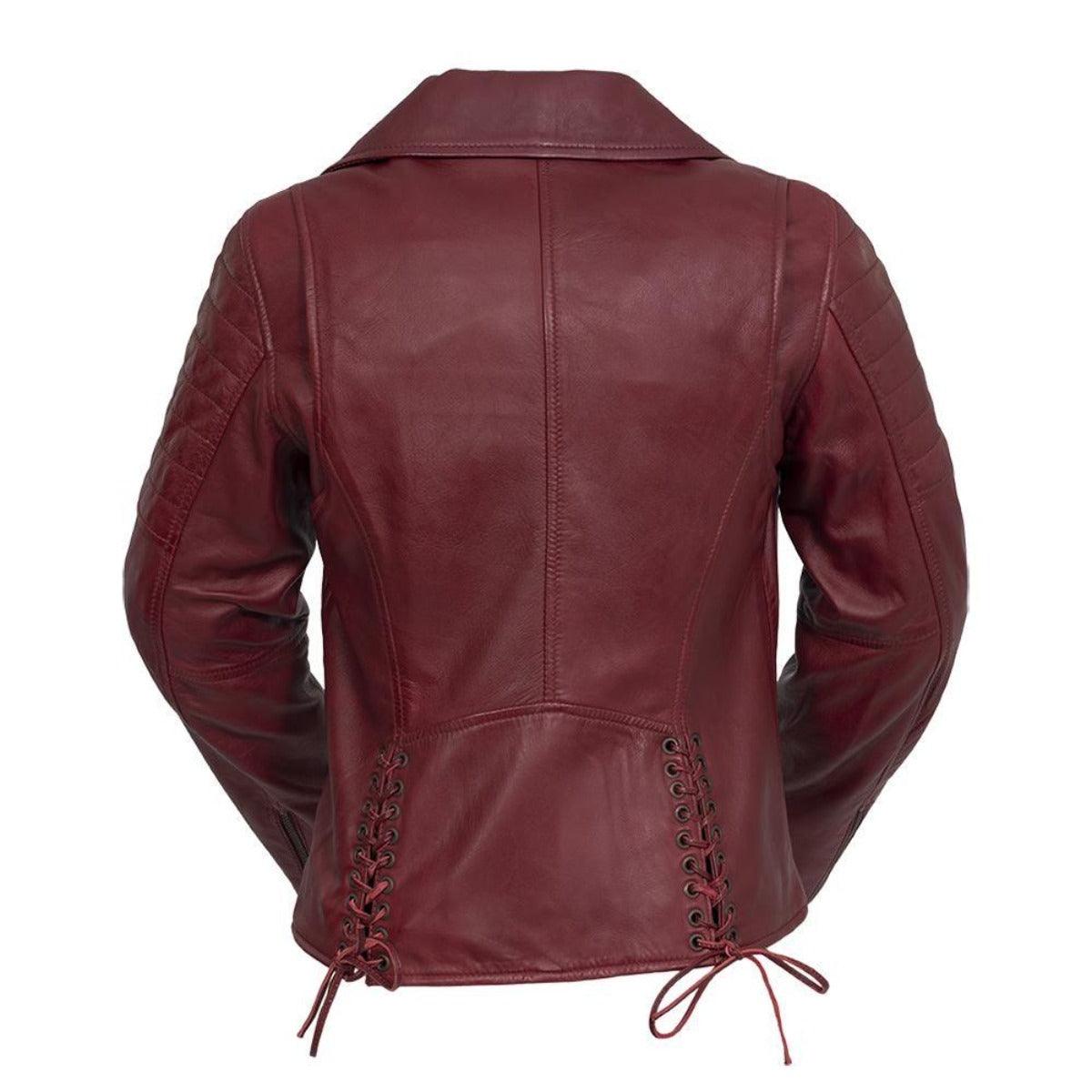 First Manufacturing Princess - Women's Lambskin Leather Jacket, Oxblood - American Legend Rider