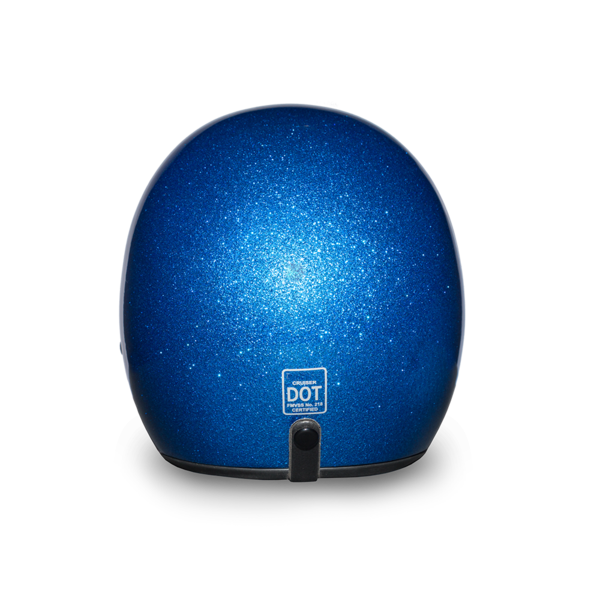 Daytona D.O.T. Cruiser Blue Metal Flake Motorcycle Open Face Helmet - American Legend Rider