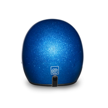 Daytona D.O.T. Cruiser Blue Metal Flake Motorcycle Open Face Helmet - American Legend Rider
