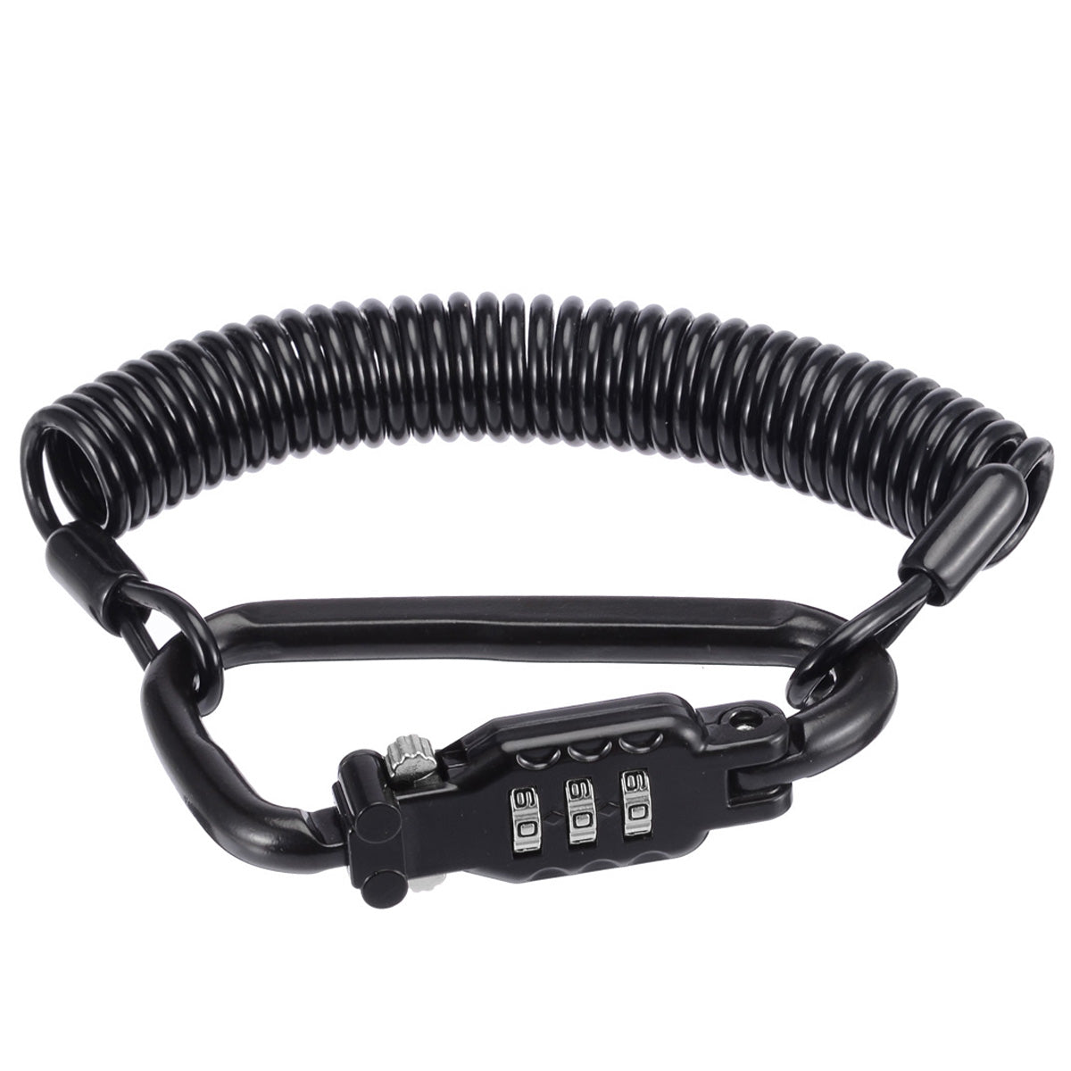 Motorcycle Helmet Anti Theft Cable Lock Waterproof 3 Digit Combination D-Lock