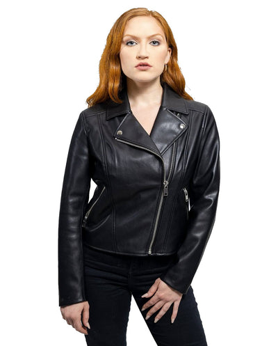 First Manufacturing Demi - Women's Vegan Leather Jacket, Black