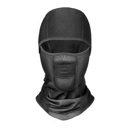 An All-Weather Rider's Combo: Full Face Balaclava and Retro Half Shell Helmet on a white background.