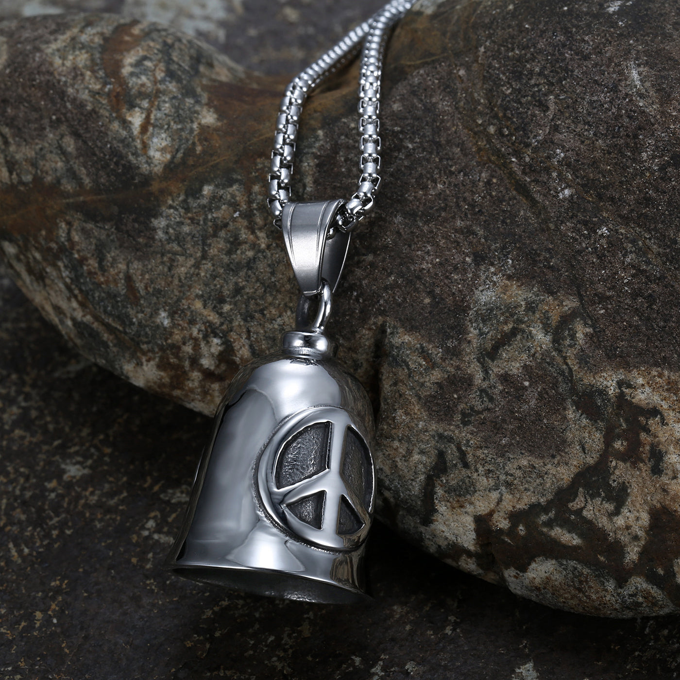 Peace Gremlin Bell, Silver