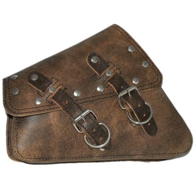 La Rosa Riveted Leather Swing Arm Saddle Bag - American Legend Rider