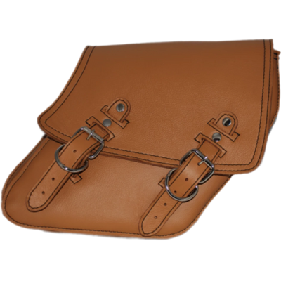 La Rosa Plain Leather Solo Saddle Bag - American Legend Rider