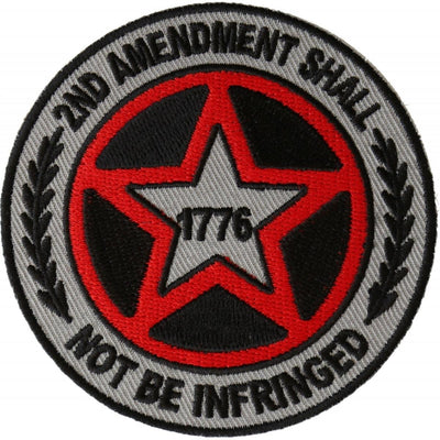 Daniel Smart 2nd Amendment Shall Not be Infringed Star Patch, 3 x 3 inches - American Legend Rider