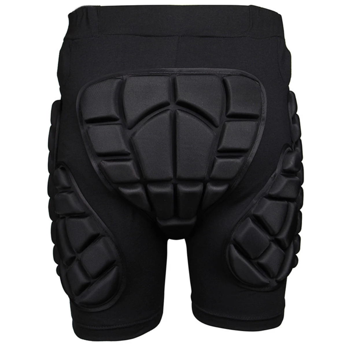A pair of black Motorcycle Protective Armor Pants for Men & Women with knee pads, offering protective gear for motorcycle enthusiasts.