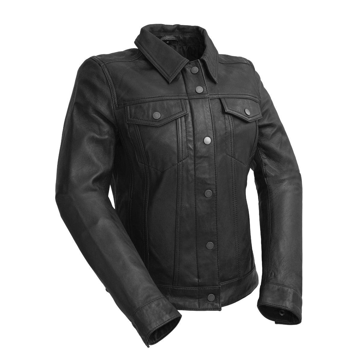 First Manufacturing Madison - Women's Leather Jacket, Black - American Legend Rider