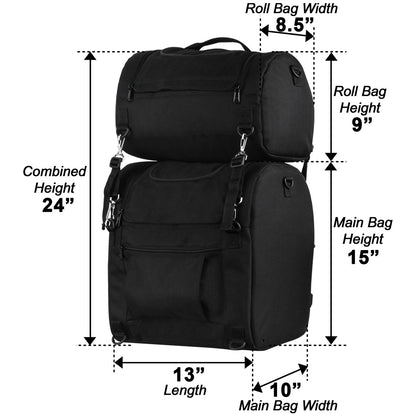 Vance Leather Large Heavy Duty Textile Sissy Bar Bag