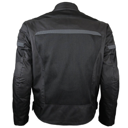 Vance Leather Men's Advanced 3-Season Mesh/Textile CE Armor Motorcycle Jacket